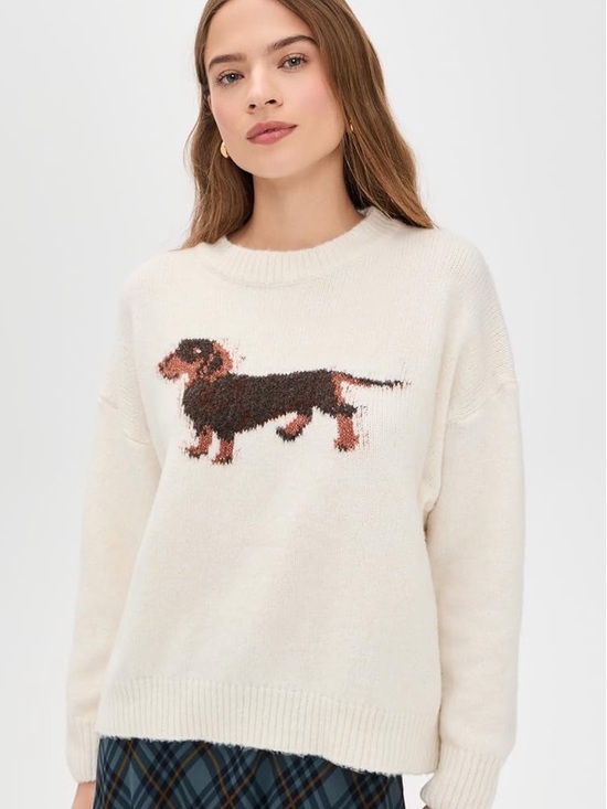 Bailey Rose Sweaters - Bailey Rose Dog Sweater size Medium Cream Dachshund